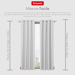 Schuette® Verdunkelungs-Vorhang Gardine mit Ösen nach Maß ● Century Black Kollektion: Misty White (Weiß-Grau) ● 1 Stück ● Knitterfrei Pflegeleicht Thermo Blickdicht & stark Abdunkelnd