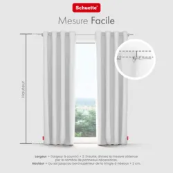 Schuette® Verdunkelungs-Vorhang Gardine mit Ösen nach Maß ● Century Black Kollektion: Misty White (Weiß-Grau) ● 1 Stück ● Knitterfrei Pflegeleicht Thermo Blickdicht & stark Abdunkelnd