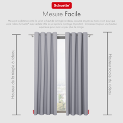 Schuette® Verdunkelungs-Vorhang Gardine mit Ösen nach Maß ● Century Black Kollektion: Fine Platinium (Silber) ● 1 Stück ● Knitterfrei Pflegeleicht Thermo Blickdicht & stark Abdunkelnd