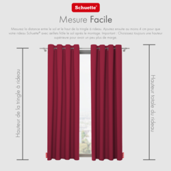 Schuette® Verdunkelungs-Vorhang Gardine mit Ösen nach Maß ● Century Black Kollektion: Fire Dance (Rot) ● 1 Stück ● Knitterfrei Pflegeleicht Thermo Blickdicht & stark Abdunkelnd