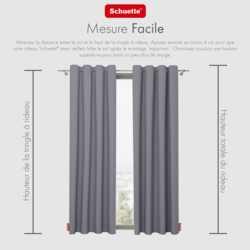 Schuette® Verdunkelungs-Vorhang Gardine mit Ösen nach Maß ● Century Black Kollektion: Misty Harbor (Grau) ● 1 Stück ● Knitterfrei Pflegeleicht Thermo Blickdicht & stark Abdunkelnd