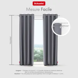 Schuette® Verdunkelungs-Vorhang Gardine mit Ösen nach Maß ● Century Black Kollektion: Misty Harbor (Grau) ● 1 Stück ● Knitterfrei Pflegeleicht Thermo Blickdicht & stark Abdunkelnd