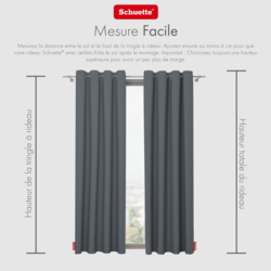 Schuette® Verdunkelungs-Vorhang Gardine mit Ösen nach Maß ● Century Black Kollektion: Shadow Touch (Grau) ● 1 Stück ● Knitterfrei Pflegeleicht Thermo Blickdicht & stark Abdunkelnd