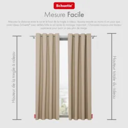 Schuette® Verdunkelungs-Vorhang Gardine mit Tunnelband nach Maß ● Century Black Kollektion: Safari Trail (Beige) ● 1 Stück ● Knitterfrei Pflegeleicht Thermo Blickdicht & stark Abdunkelnd