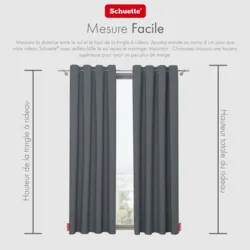 Schuette® Verdunkelungs-Vorhang Gardine mit Tunnelband nach Maß ● Century Black Kollektion: Shadow Touch (Grau) ● 1 Stück ● Knitterfrei Pflegeleicht Thermo Blickdicht & stark Abdunkelnd