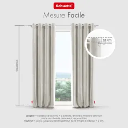 Schuette® Verdunkelungs-Vorhang Gardine mit Ösen nach Maß ● Millenium Velvet Kollektion: Polar Bear (Weiß-Grau-Beige) ● 1 Stück ● Knitterfrei Pflegeleicht Thermo Blickdicht & stark Abdunkelnd