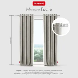 Schuette® Verdunkelungs-Vorhang Gardine mit Ösen nach Maß ● Millenium Velvet Kollektion: Grey Goose (Beige) ● 1 Stück ● Knitterfrei Pflegeleicht Thermo Blickdicht & stark Abdunkelnd