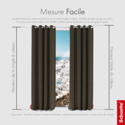 Schuette® Verdunkelungs-Vorhang Gardine mit Ösen nach Maß ● Millenium Velvet Kollektion: Bright Lead (Braun) ● 1 Stück ● Knitterfrei Pflegeleicht Thermo Blickdicht & stark Abdunkelnd