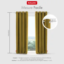 Schuette® Verdunkelungs-Vorhang Gardine mit Ösen nach Maß ● Millenium Velvet Kollektion: Butterscotch (Gelb) ● 1 Stück ● Knitterfrei Pflegeleicht Thermo Blickdicht & stark Abdunkelnd