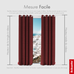 Schuette® Verdunkelungs-Vorhang Gardine mit Ösen nach Maß ● Millenium Velvet Kollektion: Carmine (Rot) ● 1 Stück ● Knitterfrei Pflegeleicht Thermo Blickdicht & stark Abdunkelnd