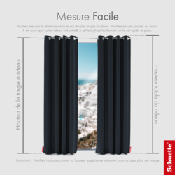 Schuette® Verdunkelungs-Vorhang Gardine mit Ösen nach Maß ● Millenium Velvet Kollektion: Anchor (Blau) ● 1 Stück ● Knitterfrei Pflegeleicht Thermo Blickdicht & stark Abdunkelnd