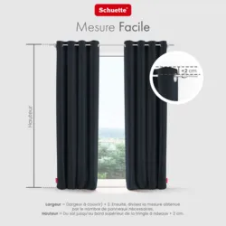 Schuette® Verdunkelungs-Vorhang Gardine mit Ösen nach Maß ● Millenium Velvet Kollektion: Anchor (Blau) ● 1 Stück ● Knitterfrei Pflegeleicht Thermo Blickdicht & stark Abdunkelnd