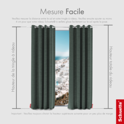 Schuette® Verdunkelungs-Vorhang Gardine mit Ösen nach Maß ● Millenium Velvet Kollektion: Isle of Pines (Dunkelgrün) ● 1 Stück ● Knitterfrei Pflegeleicht Thermo Blickdicht & stark Abdunkelnd