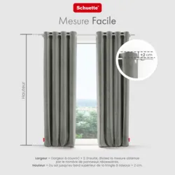 Schuette® Verdunkelungs-Vorhang Gardine mit Ösen nach Maß ● Millenium Velvet Kollektion: Umber Gray (Grau) ● 1 Stück ● Knitterfrei Pflegeleicht Thermo Blickdicht & stark Abdunkelnd