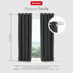 Schuette® Verdunkelungs-Vorhang Gardine mit Ösen nach Maß ● Millenium Velvet Kollektion: Dark Shadow (Grau) ● 1 Stück ● Knitterfrei Pflegeleicht Thermo Blickdicht & stark Abdunkelnd