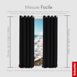 Schuette® Verdunkelungs-Vorhang Gardine mit Ösen nach Maß ● Millenium Velvet Kollektion: Black Swan (Schwarz) ● 1 Stück ● Knitterfrei Pflegeleicht Thermo Blickdicht & stark Abdunkelnd