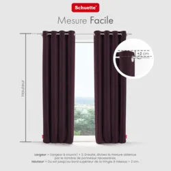 Schuette® Verdunkelungs-Vorhang Gardine mit Ösen nach Maß ● Millenium Velvet Kollektion: Plum (Purple) ● 1 Stück ● Knitterfrei Pflegeleicht Thermo Blickdicht & stark Abdunkelnd