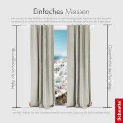 Schuette® Verdunkelungs-Vorhang Gardine mit Tunnelband nach Maß ● Millenium Velvet Kollektion: Polar Bear (Weiß-Grau-Beige) ● 1 Stück ● Knitterfrei Pflegeleicht Thermo Blickdicht & stark Abdunkelnd