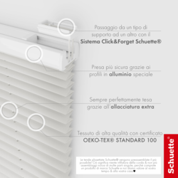 Schuette® Plissee ohne Bohren nach Maß • Suprafix Halterung “Zum Kleben” • Premium Kollektion: A Way Home (Silber) • Profilfarbe: Anthrazit