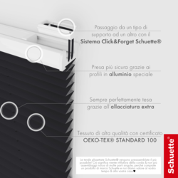 Schuette® Dachfenster Plissee nach Maß • Thermo Kollektion: Dark Night (Schwarz) • Profilfarbe: Weiß