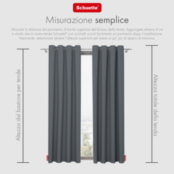 Schuette® Verdunkelungs-Vorhang Gardine mit Ösen nach Maß ● Century Black Kollektion: Shadow Touch (Grau) ● 1 Stück ● Knitterfrei Pflegeleicht Thermo Blickdicht & stark Abdunkelnd