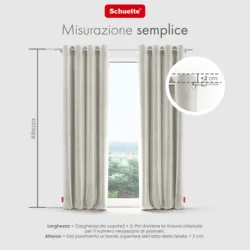 Schuette® Verdunkelungs-Vorhang Gardine mit Ösen nach Maß ● Millenium Velvet Kollektion: Polar Bear (Weiß-Grau-Beige) ● 1 Stück ● Knitterfrei Pflegeleicht Thermo Blickdicht & stark Abdunkelnd