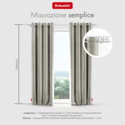 Schuette® Verdunkelungs-Vorhang Gardine mit Ösen nach Maß ● Millenium Velvet Kollektion: Grey Goose (Beige) ● 1 Stück ● Knitterfrei Pflegeleicht Thermo Blickdicht & stark Abdunkelnd
