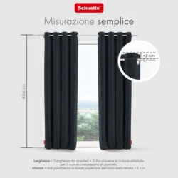 Schuette® Verdunkelungs-Vorhang Gardine mit Ösen nach Maß ● Millenium Velvet Kollektion: Anchor (Blau) ● 1 Stück ● Knitterfrei Pflegeleicht Thermo Blickdicht & stark Abdunkelnd