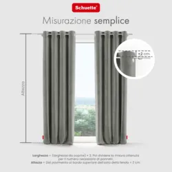 Schuette® Verdunkelungs-Vorhang Gardine mit Ösen nach Maß ● Millenium Velvet Kollektion: Umber Gray (Grau) ● 1 Stück ● Knitterfrei Pflegeleicht Thermo Blickdicht & stark Abdunkelnd