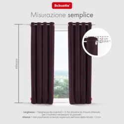 Schuette® Verdunkelungs-Vorhang Gardine mit Ösen nach Maß ● Millenium Velvet Kollektion: Plum (Purple) ● 1 Stück ● Knitterfrei Pflegeleicht Thermo Blickdicht & stark Abdunkelnd