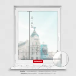 Schuette® Plissee ohne Bohren nach Maß • Suprafix Halterung “Zum Kleben” • Premium Kollektion: A Way Home (Silber) • Profilfarbe: Anthrazit