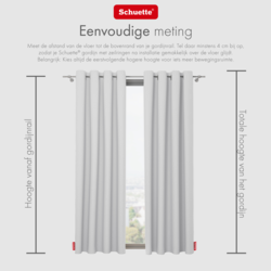 Schuette® Verdunkelungs-Vorhang Gardine mit Ösen nach Maß ● Century Black Kollektion: Misty White (Weiß-Grau) ● 1 Stück ● Knitterfrei Pflegeleicht Thermo Blickdicht & stark Abdunkelnd