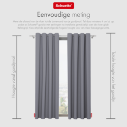 Schuette® Verdunkelungs-Vorhang Gardine mit Ösen nach Maß ● Century Black Kollektion: Misty Harbor (Grau) ● 1 Stück ● Knitterfrei Pflegeleicht Thermo Blickdicht & stark Abdunkelnd