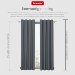 Schuette® Verdunkelungs-Vorhang Gardine mit Ösen nach Maß ● Century Black Kollektion: Shadow Touch (Grau) ● 1 Stück ● Knitterfrei Pflegeleicht Thermo Blickdicht & stark Abdunkelnd