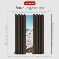 Schuette® Verdunkelungs-Vorhang Gardine mit Ösen nach Maß ● Millenium Velvet Kollektion: Bright Lead (Braun) ● 1 Stück ● Knitterfrei Pflegeleicht Thermo Blickdicht & stark Abdunkelnd