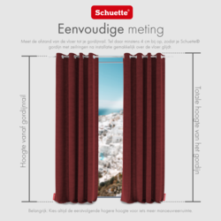 Schuette® Verdunkelungs-Vorhang Gardine mit Ösen nach Maß ● Millenium Velvet Kollektion: Carmine (Rot) ● 1 Stück ● Knitterfrei Pflegeleicht Thermo Blickdicht & stark Abdunkelnd
