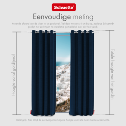 Schuette® Verdunkelungs-Vorhang Gardine mit Ösen nach Maß ● Millenium Velvet Kollektion: Royal Blue (Blau) ● 1 Stück ● Knitterfrei Pflegeleicht Thermo Blickdicht & stark Abdunkelnd