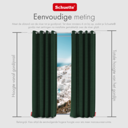 Schuette® Verdunkelungs-Vorhang Gardine mit Ösen nach Maß ● Millenium Velvet Kollektion: Dark Forest (Dunkelgrün) ● 1 Stück ● Knitterfrei Pflegeleicht Thermo Blickdicht & stark Abdunkelnd