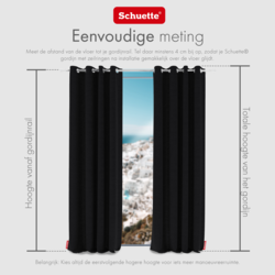 Schuette® Verdunkelungs-Vorhang Gardine mit Ösen nach Maß ● Millenium Velvet Kollektion: Black Swan (Schwarz) ● 1 Stück ● Knitterfrei Pflegeleicht Thermo Blickdicht & stark Abdunkelnd