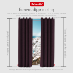 Schuette® Verdunkelungs-Vorhang Gardine mit Ösen nach Maß ● Millenium Velvet Kollektion: Plum (Purple) ● 1 Stück ● Knitterfrei Pflegeleicht Thermo Blickdicht & stark Abdunkelnd