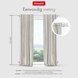 Schuette® Verdunkelungs-Vorhang Gardine mit Tunnelband nach Maß ● Millenium Velvet Kollektion: Polar Bear (Weiß-Grau-Beige) ● 1 Stück ● Knitterfrei Pflegeleicht Thermo Blickdicht & stark Abdunkelnd