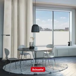 Schuette® Verdunkelungs-Vorhang Gardine mit Tunnelband nach Maß ● Millenium Velvet Kollektion: Polar Bear (Weiß-Grau-Beige) ● 1 Stück ● Knitterfrei Pflegeleicht Thermo Blickdicht & stark Abdunkelnd