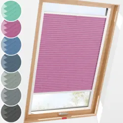 Schuette® Dachfenster Plissee nach Maß • Melange Kollektion: Magic Pink (Rosa) • Profilfarbe: Weiß