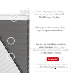 Schuette® Wabenplissee ohne Bohren nach Maß • Suprafix Klemmhalter “Incognito X" • Honey Kollektion: Swiss Chocolate (Taupe) • Profilfarbe: Silber