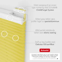 Schuette® Dachfenster Plissee nach Maß • Premium Kollektion: Summer Time (Gelb) • Profilfarbe: Weiß