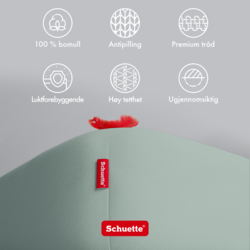 Schuette® Topper Spannbettlaken • 140 x 200 • Wow! Kollektion: Élysées Macarons (Grüngrau) • 100% Superfluff Baumwolle, Blickdicht, Faltenfrei • mit Rundumgummi • Matratzenhöhe bis 10 cm