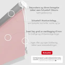 Schuette® Verdunkelungsrollo ohne Bohren & mit Bohren 2in1 nach Maß ● Kollektion Thermo Blackout: Powder Blush (Rosa) ● Profilfarbe: Schwarz