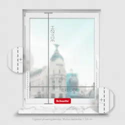 Schuette® Tag und Nacht Rollo ohne Bohren & mit Bohren 2in1 nach Maß • Doppelrollo Kollektion: Grey Lead (Grau) • Profilfarbe: Weiß