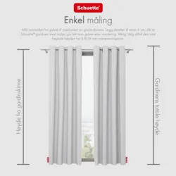 Schuette® Verdunkelungs-Vorhang Gardine mit Ösen nach Maß ● Century Black Kollektion: Misty White (Weiß-Grau) ● 1 Stück ● Knitterfrei Pflegeleicht Thermo Blickdicht & stark Abdunkelnd