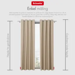 Schuette® Verdunkelungs-Vorhang Gardine mit Ösen nach Maß ● Century Black Kollektion: Safari Trail (Beige) ● 1 Stück ● Knitterfrei Pflegeleicht Thermo Blickdicht & stark Abdunkelnd